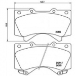 Piduriklotsi komplekt, ketaspidur BREMBO P 83 107
