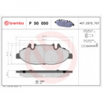 Piduriklotsi komplekt, ketaspidur BREMBO P 50 050