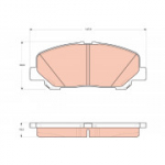 Piduriklotsi komplekt, ketaspidur TRW GDB3455