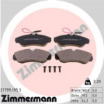 Piduriklotsi komplekt, ketaspidur ZIMMERMANN 21799.195.1