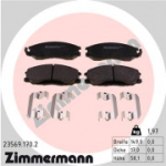 Piduriklotsi komplekt, ketaspidur ZIMMERMANN 23569.170.2