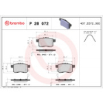 Piduriklotsi komplekt, ketaspidur BREMBO P 28 072