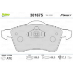 Piduriklotsi komplekt, ketaspidur VALEO 301675