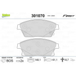 Piduriklotsi komplekt, ketaspidur VALEO 301070