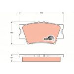 Piduriklotsi komplekt, ketaspidur TRW GDB3426