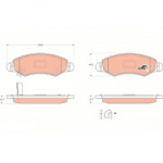 Piduriklotsi komplekt, ketaspidur TRW GDB3363