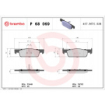 Piduriklotsi komplekt,ketaspidur BREMBO P 68 069