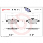 Piduriklotsi komplekt, ketaspidur BREMBO P 68 047