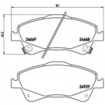 Piduriklotsi komplekt, ketaspidur BREMBO P 83 109