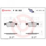 Piduriklotsi komplekt, ketaspidur BREMBO P 50 052