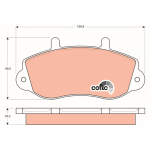 Piduriklotsi komplekt, ketaspidur TRW GDB1380