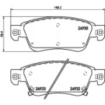 Piduriklotsi komplekt, ketaspidur BREMBO P 56 080