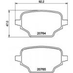 Piduriklotsi komplekt, ketaspidur HELLA 8DB 355 039-911