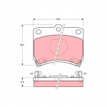 Piduriklotsi komplekt, ketaspidur TRW GDB773