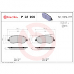 Piduriklotsi komplekt, ketaspidur BREMBO P 23 090
