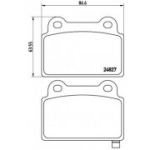 Piduriklotsi komplekt, ketaspidur BREMBO P 54 052