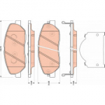 Piduriklotsi komplekt, ketaspidur TRW GDB3483