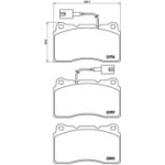 Piduriklotsi komplekt, ketaspidur BREMBO P 23 134X