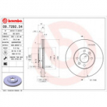 Piduriketas BREMBO 09.7292.34