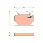 Piduriklotsi komplekt, ketaspidur TRW GDB140