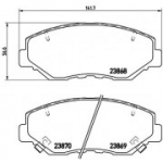 Piduriklotsi komplekt, ketaspidur BREMBO P 28 035