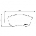 Piduriklotsi komplekt, ketaspidur BREMBO P 68 049