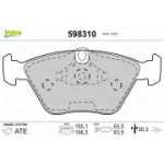 Piduriklotsi komplekt, ketaspidur VALEO 598310