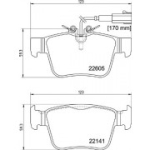 Piduriklotsi komplekt,ketaspidur BREMBO P 23 180