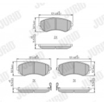 Piduriklotsi komplekt, ketaspidur JURID 572541J
