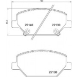 Piduriklotsi komplekt, ketaspidur BREMBO P 07 007