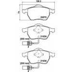 Piduriklotsi komplekt, ketaspidur HELLA 8DB 355 008-411
