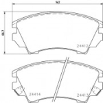 Piduriklotsi komplekt, ketaspidur HELLA 8DB 355 013-041