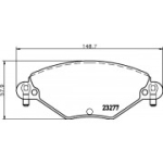 Piduriklotsi komplekt, ketaspidur HELLA 8DB 355 019-411