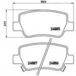 Piduriklotsi komplekt, ketaspidur BREMBO P 83 112