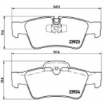 Piduriklotsi komplekt, ketaspidur BREMBO P 50 064