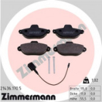 Piduriklotsi komplekt, ketaspidur ZIMMERMANN 21436.170.5