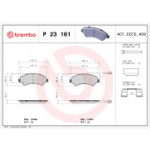 Piduriklotsi komplekt, ketaspidur BREMBO P 23 161