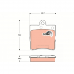 Piduriklotsi komplekt, ketaspidur TRW GDB1545