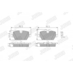 Piduriklotsi komplekt, ketaspidur JURID 573136J
