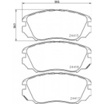 Piduriklotsi komplekt, ketaspidur HELLA 8DB 355 013-051