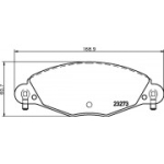 Piduriklotsi komplekt, ketaspidur HELLA 8DB 355 019-421