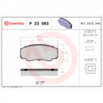 Piduriklotsi komplekt, ketaspidur BREMBO P 23 093