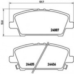 Piduriklotsi komplekt, ketaspidur BREMBO P 28 037