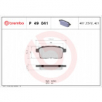 Piduriklotsi komplekt, ketaspidur BREMBO P 49 041