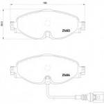 Piduriklotsi komplekt, ketaspidur BREMBO P 85 126