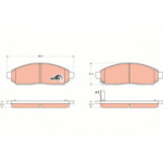 Piduriklotsi komplekt, ketaspidur TRW GDB3404