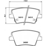 Piduriklotsi komplekt, ketaspidur HELLA 8DB 355 040-041