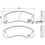 Piduriklotsi komplekt, ketaspidur BREMBO P 54 017