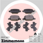 Piduriklotsi komplekt, ketaspidur ZIMMERMANN 23517.160.1