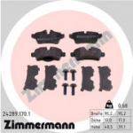 Piduriklotsi komplekt, ketaspidur ZIMMERMANN 24289.170.1